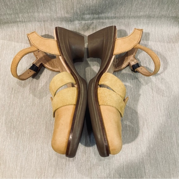 EL NATURALISTA Sz 39 Yellow Leather Two Toned Rubber Sole Buckle Closure Sandals - Picture 6 of 13